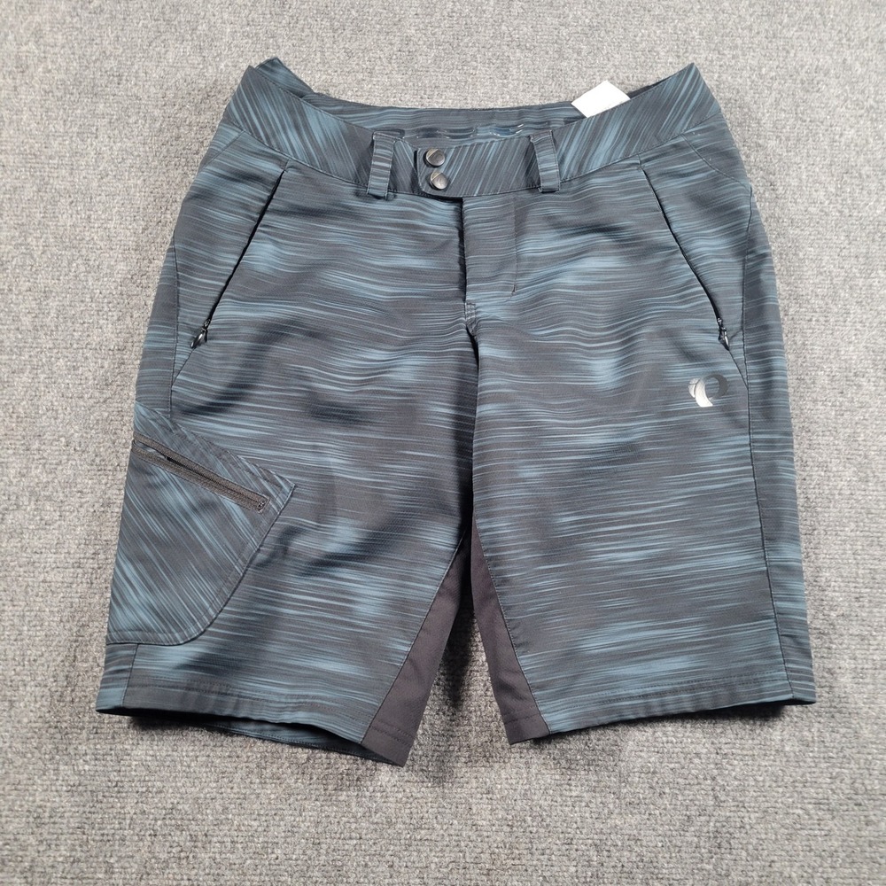 Pearl Izumi Mountain Biking Shorts Womens Small Blue Black Graphic Pockets
